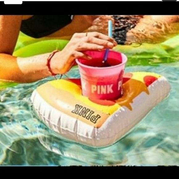 VICTORIA SECRET PINK PIZZA FLOATIE W/CUP - Picture 2 of 4